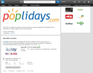 page linkedin Poplidays